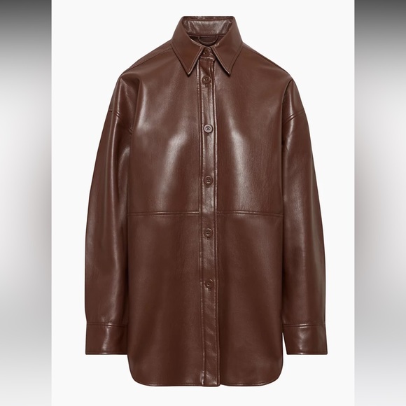 Black Aritzia Babaton leather shacket - Picture 3 of 6